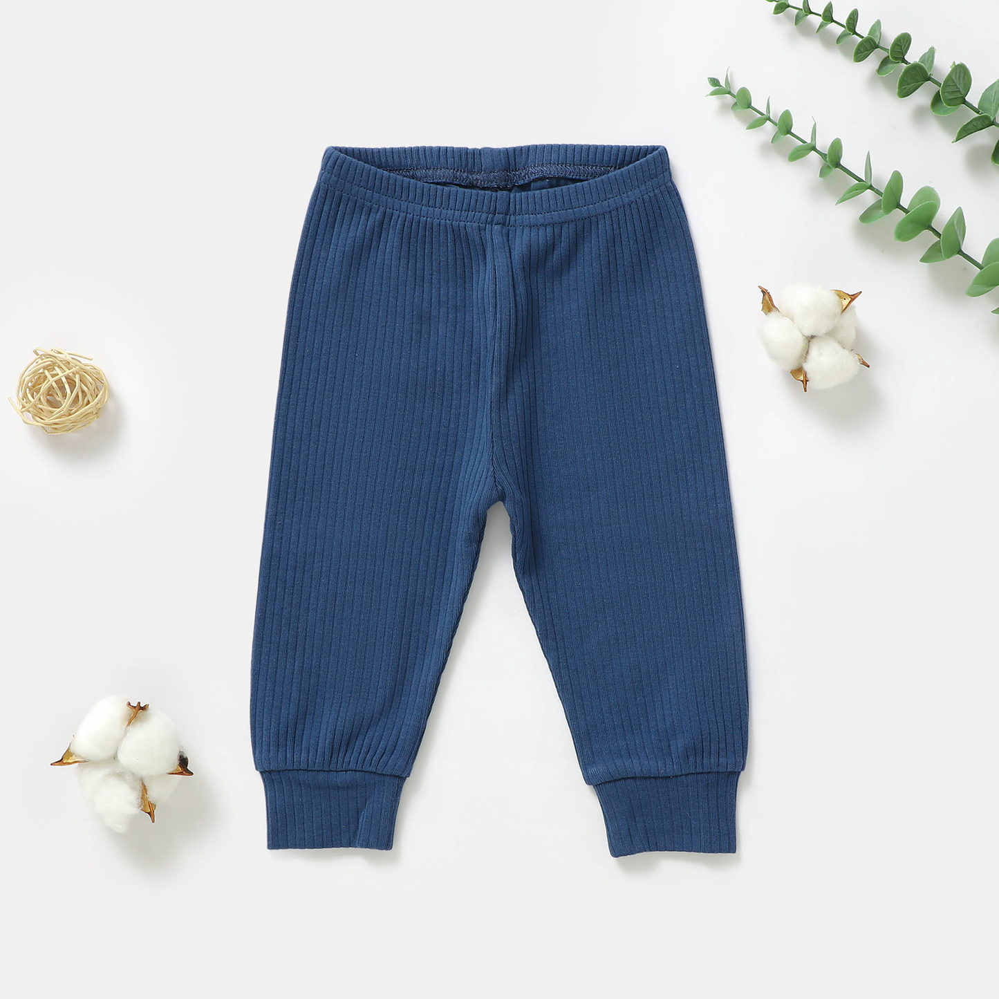 סט חולצה ומכנסיים מכותנה אורגנית Navy