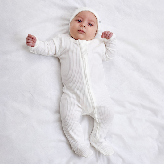 אוברול עם רוכסן דו כיווני מכותנה אורגנית Snow