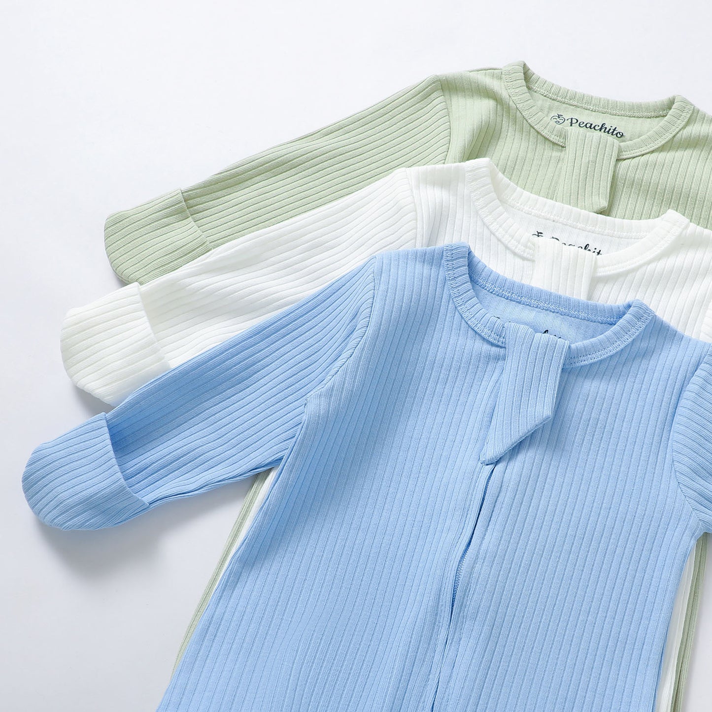 שלישיית אוברולים עם רוכסן דו כיווני מכותנה אורגנית Bubble