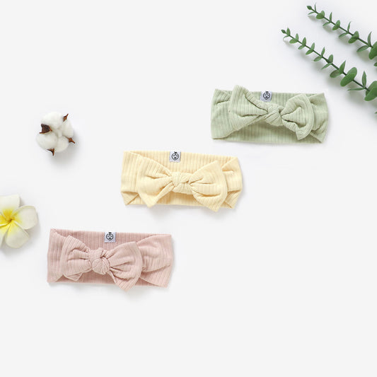 שלישיית סרטים לשיער מכותנה אורגנית Cream