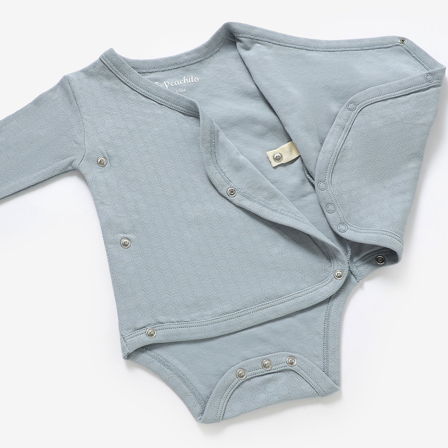 סט בגד גוף מעטפת ורגלית מכותנה אורגנית Sky