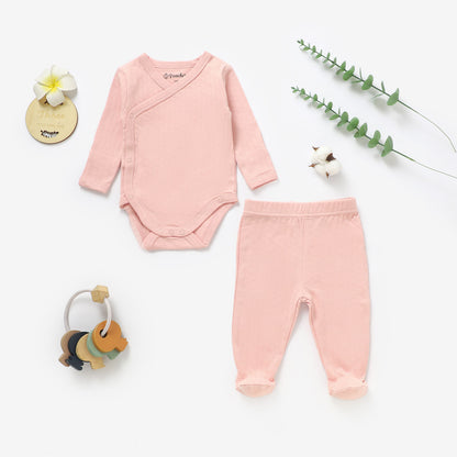 סט בגד גוף מעטפת ורגלית מכותנה אורגנית Candy