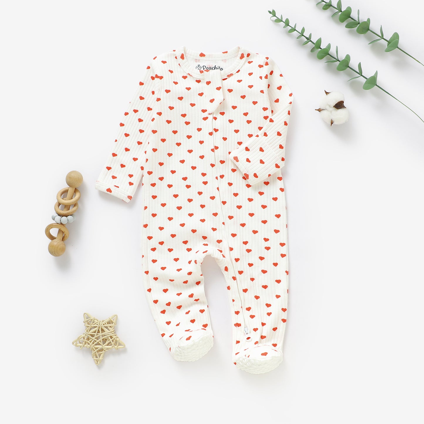 אוברול עם רוכסן דו כיווני מכותנה אורגנית Love