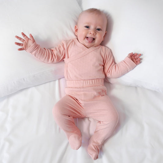 סט בגד גוף מעטפת ורגלית מכותנה אורגנית Candy