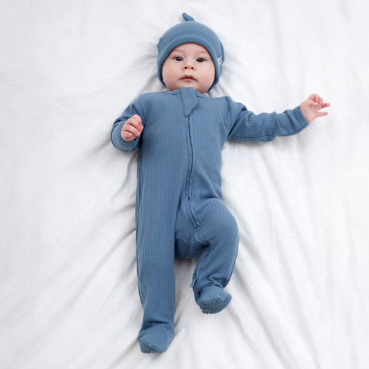 אוברול עם רוכסן דו כיווני מכותנה אורגנית Ocean