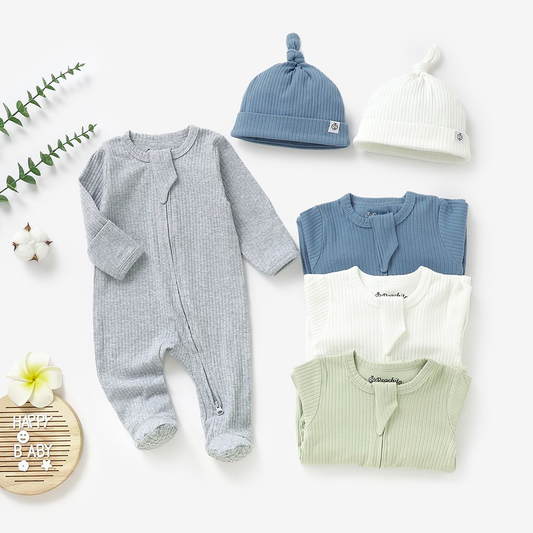 מארז אוברולים עם רוכסן מכותנה אורגנית Boy