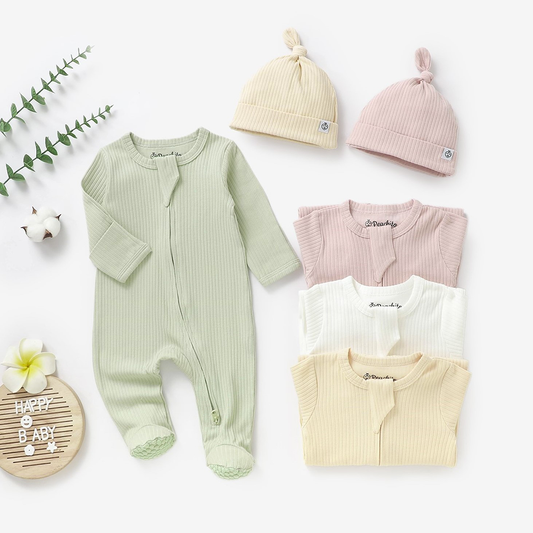 מארז אוברולים עם רוכסן מכותנה אורגנית Girl