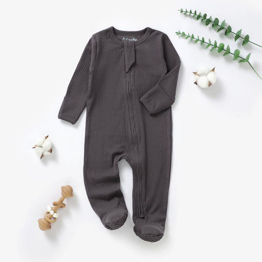 אוברול עם רוכסן דו כיווני מכותנה אורגנית Graphite