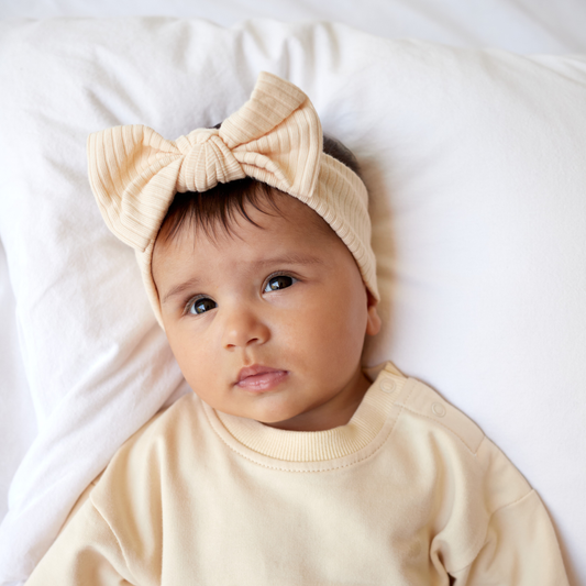 סרט לשיער מכותנה אורגנית Cream