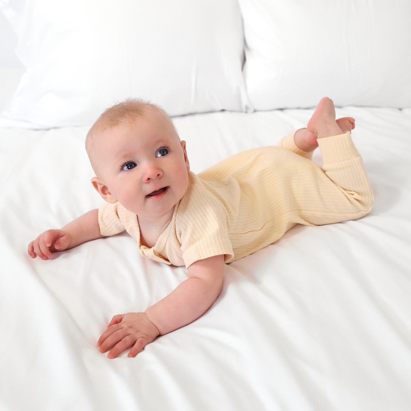 שלישיית אוברולים שרוול קצר מכותנה אורגנית Girl