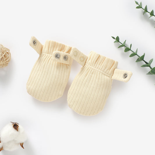 כפפות לתינוק מכותנה אורגנית צבע גוף